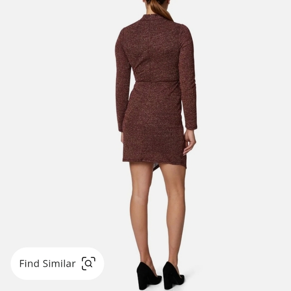 Laundry By Shelli Segal Metallic Long Sleeve Dress - Picture 2 of 8